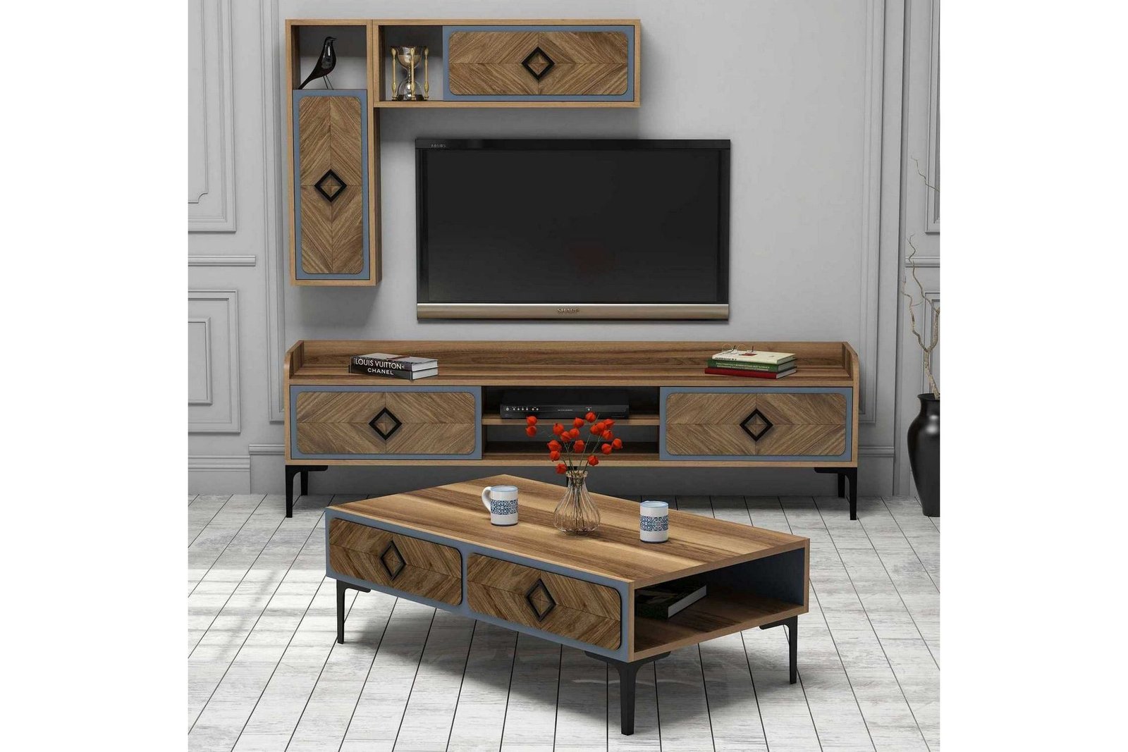 tv-kalustepaketti-amtorp-180-cm-ruskea-sininen