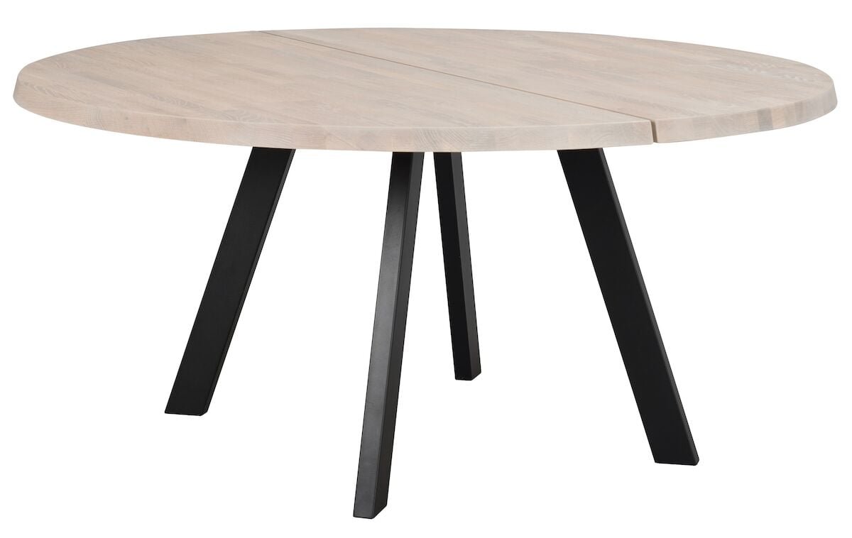 rowico-home-fred-ruokapoyta-pyorea-160-cm-valkolakattu-tammi-musta-metallijalka