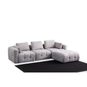 Yvara Sohva med Divan 4-sits - Vaaleanharmaa