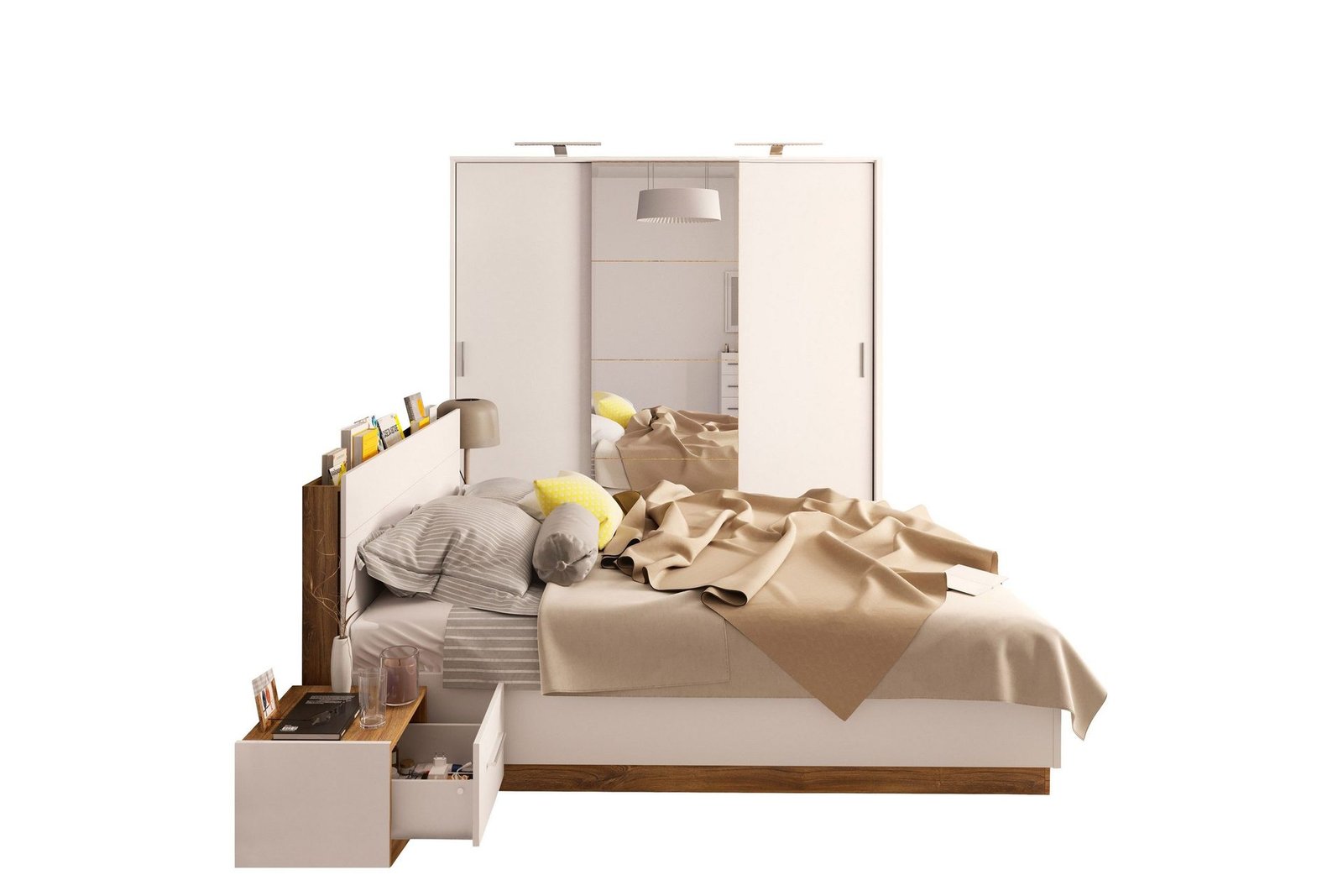 dentrona-huonekalusetti-makuuhuoneeseen-beige-harmaa