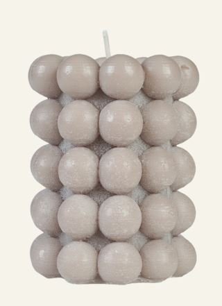 bubble-koristekynttila-beige