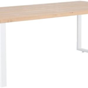 Ruska ruokapöytä 200x100 cm antiikkipetsattu harjattu ja lakattu mänty/valkoinen
