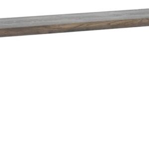 Pujo penkki 35x216 cm savunharmaa lakattu tammi A-laatu/valkoinen pulverim