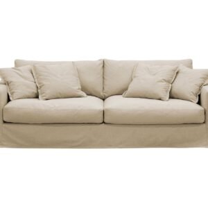 Valencia Extra Deep 3-istuttava sohva irrotettavalla ja pestävällä verhoilulla - Beige