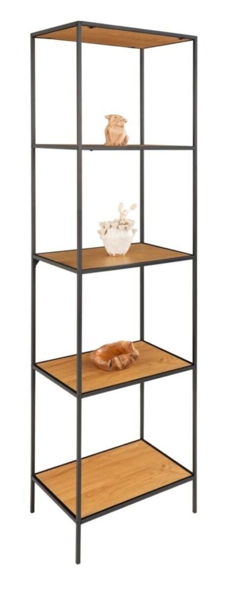 house-nordic-vita-avohylly-musta-tammihyllyilla-51x36x170-cm