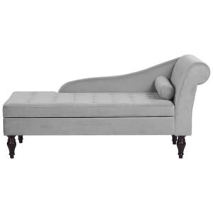 Schäslong Beliani Pessac Beige, svart, Högervänd Light grey Right-faced -