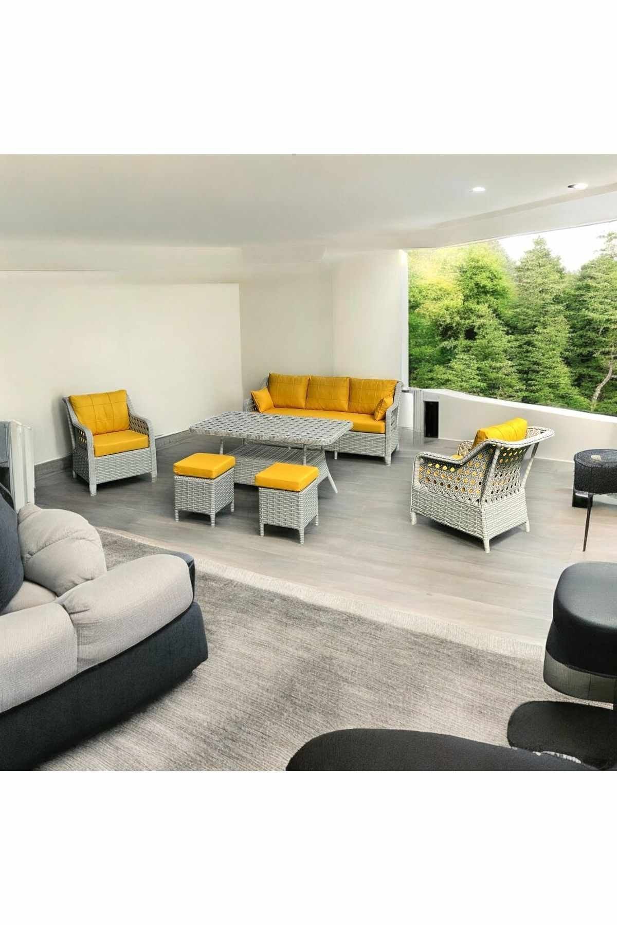 garden-lounge-set-atelier-del-sofa-rondi-175-x-78-x-60-cm-keltainen-harmaa