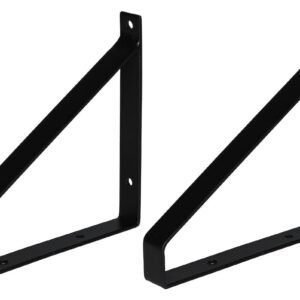 4living Hyllynkannatin metalli 17 cm 2 kpl musta