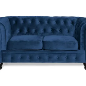 Chesterfield Lyx 2-istuttava pieni samettisohva – Syvä sohva 160 cm leveä -