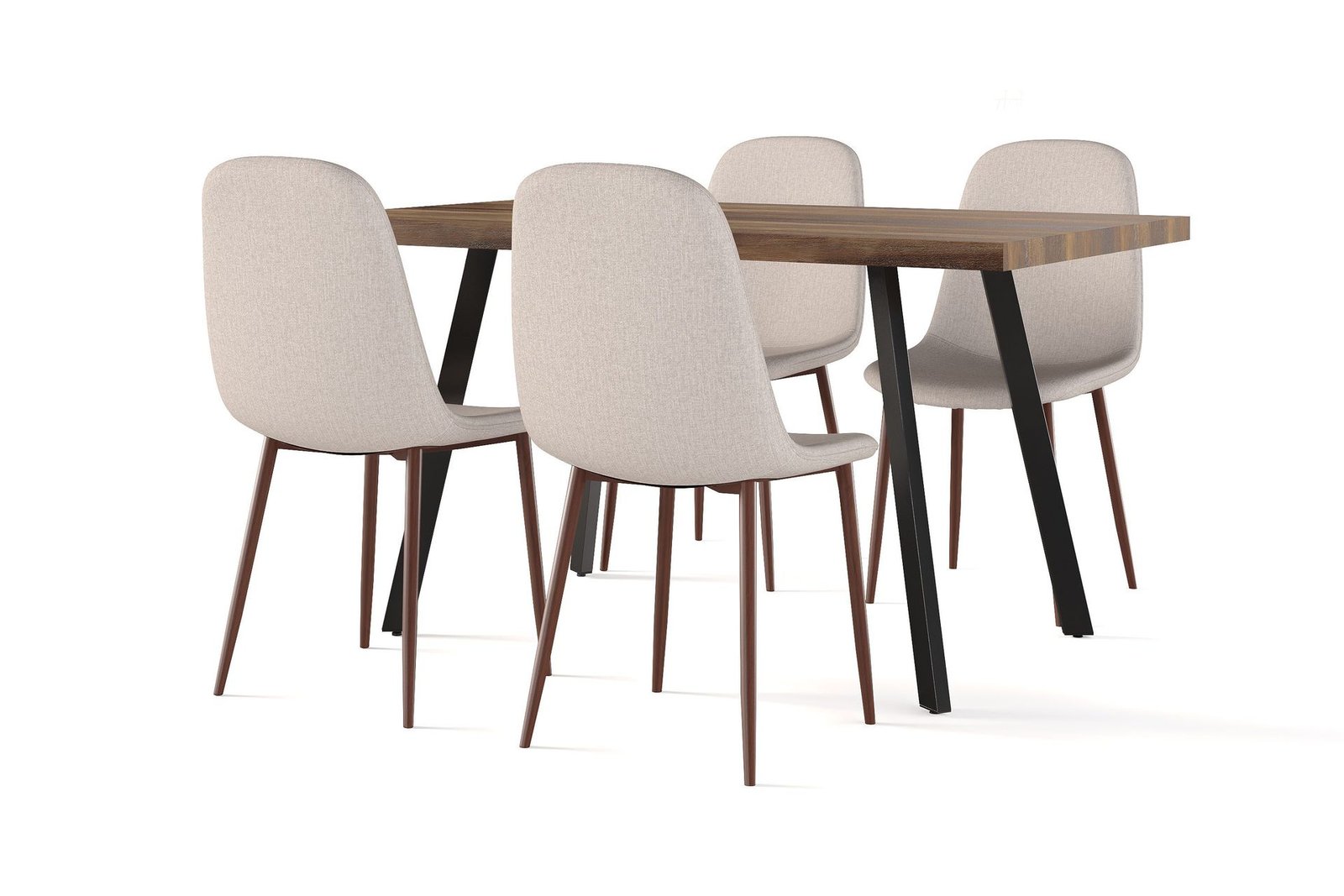 marcelen-ruokapoyta-jatkettava-lisalevylla-4-kpl-naira-tuoli-beige-pahkinajaloilla-ruskea-beige