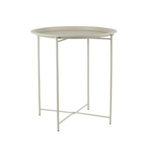 Bastia pyöreä sivupöytä Ø47 cm beige