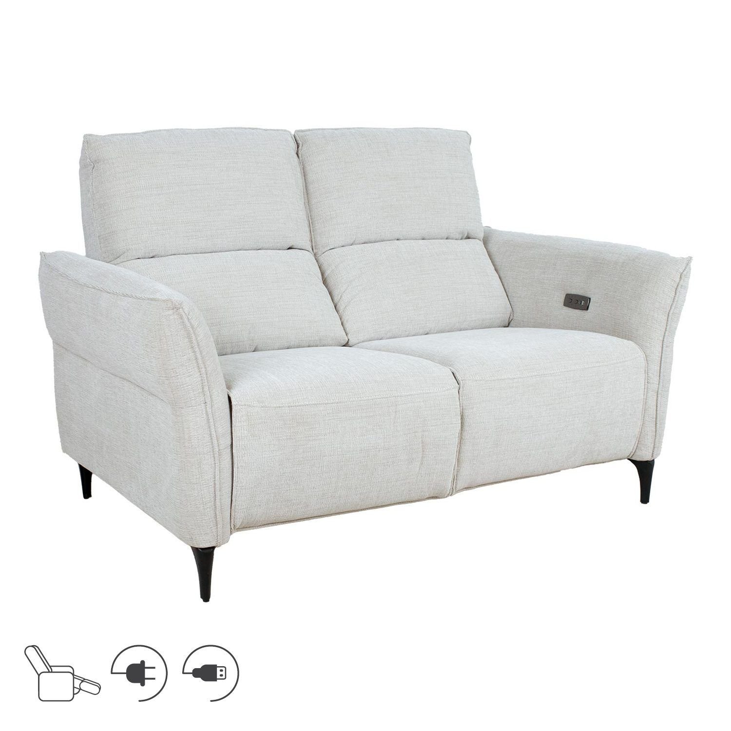Recliner-sohva Näsdal 2-istuttava sähköisellä mekanismilla - vaalea beige