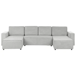 U-formad soffa Beliani Vatne Beige/svart Grey||Black -