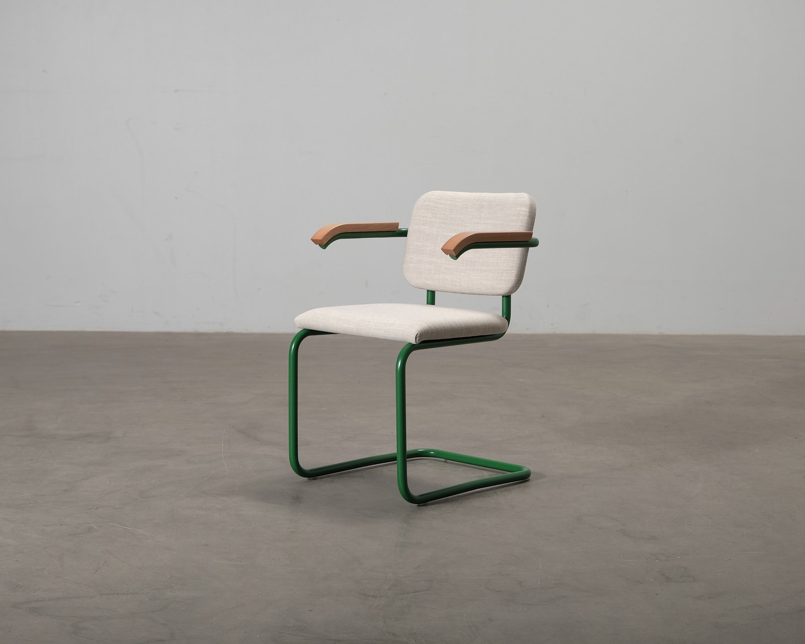 knoll-cesca-tuoli-kasinojilla-beige-vihrea-pyokki
