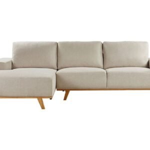 Gaines Kulmasohva 3-istuttava - Beige/Vaalea puu