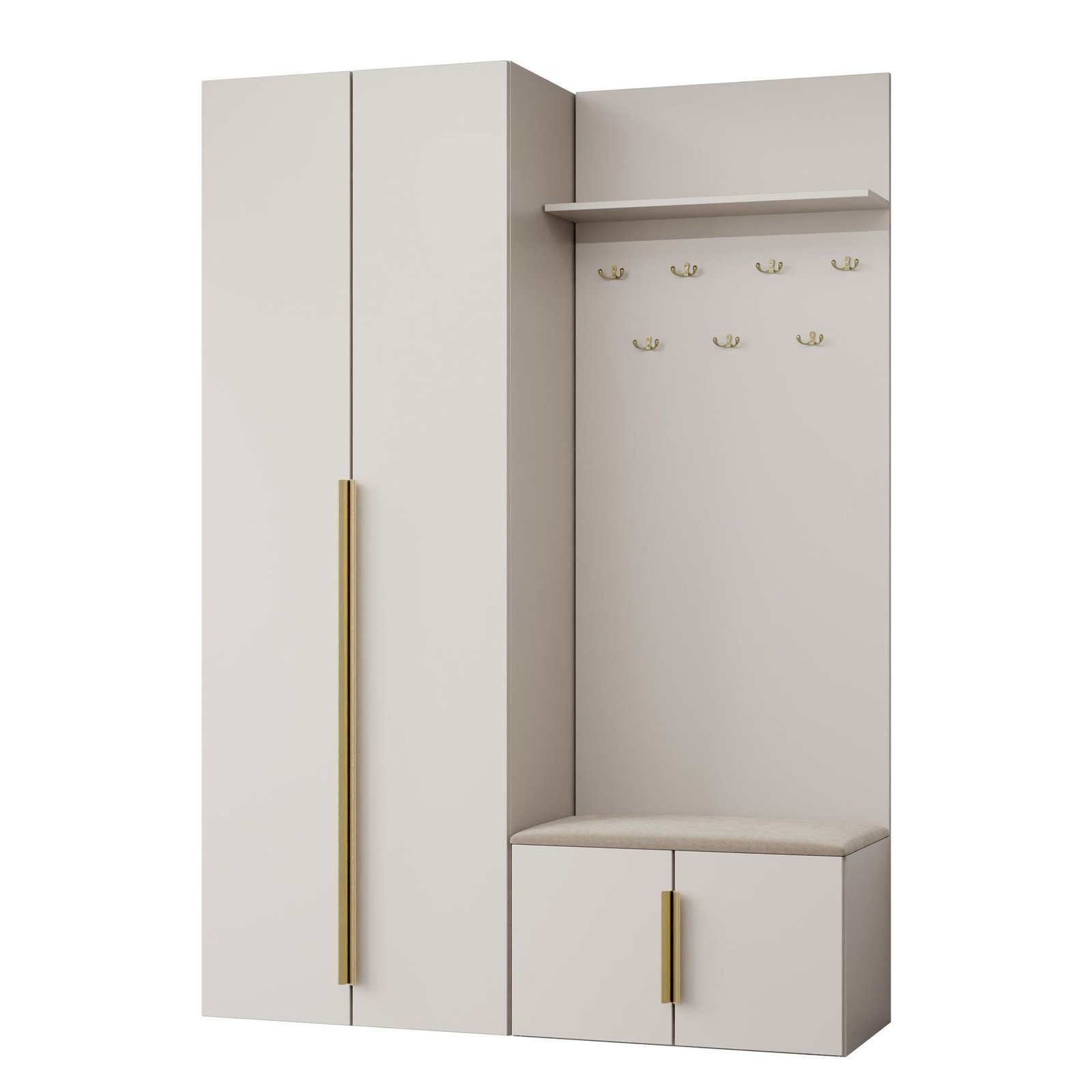 huonekalusarja NO_BRAND Eteiskaluste KERKIN I beige -