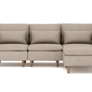 Lovis 3-istuttava kangassohva käännettävällä divaanilla - Beige