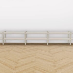 Askel matala tv-taso 230x35x38 cm greige