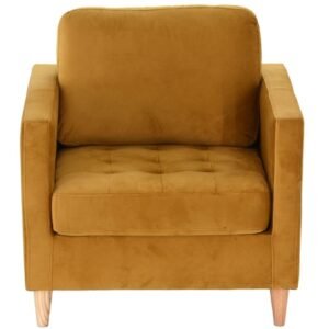 House Nordic Firenze nojatuoli sinapinkeltainen sametti Bluvel 68