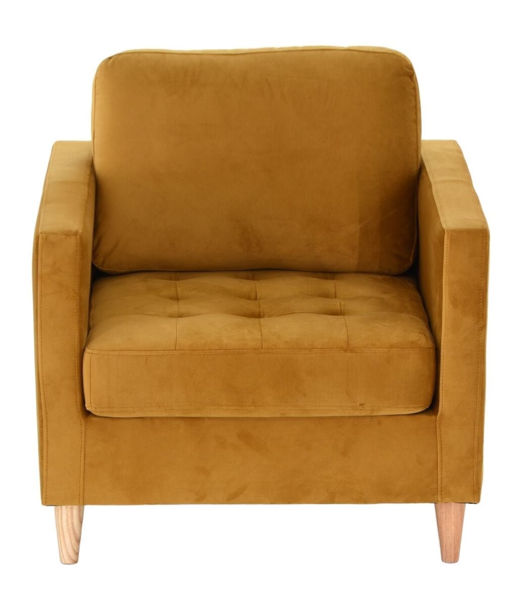 House Nordic Firenze nojatuoli sinapinkeltainen sametti Bluvel 68