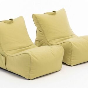 Jade Outdoor säkkituolit 2 kpl setti omenanvihreä