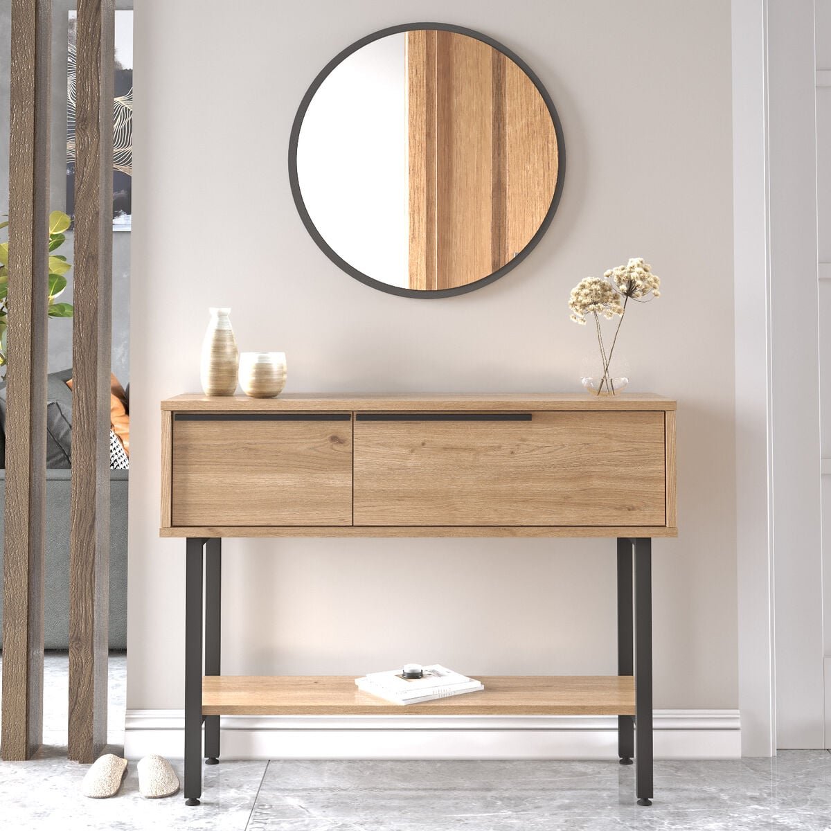 kuusio-sivupoyta-peililla-100x30-cm-tammi