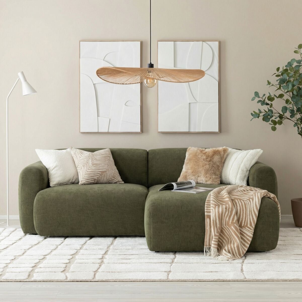 Lumo divaanisohva oikea Home 14 vihreä