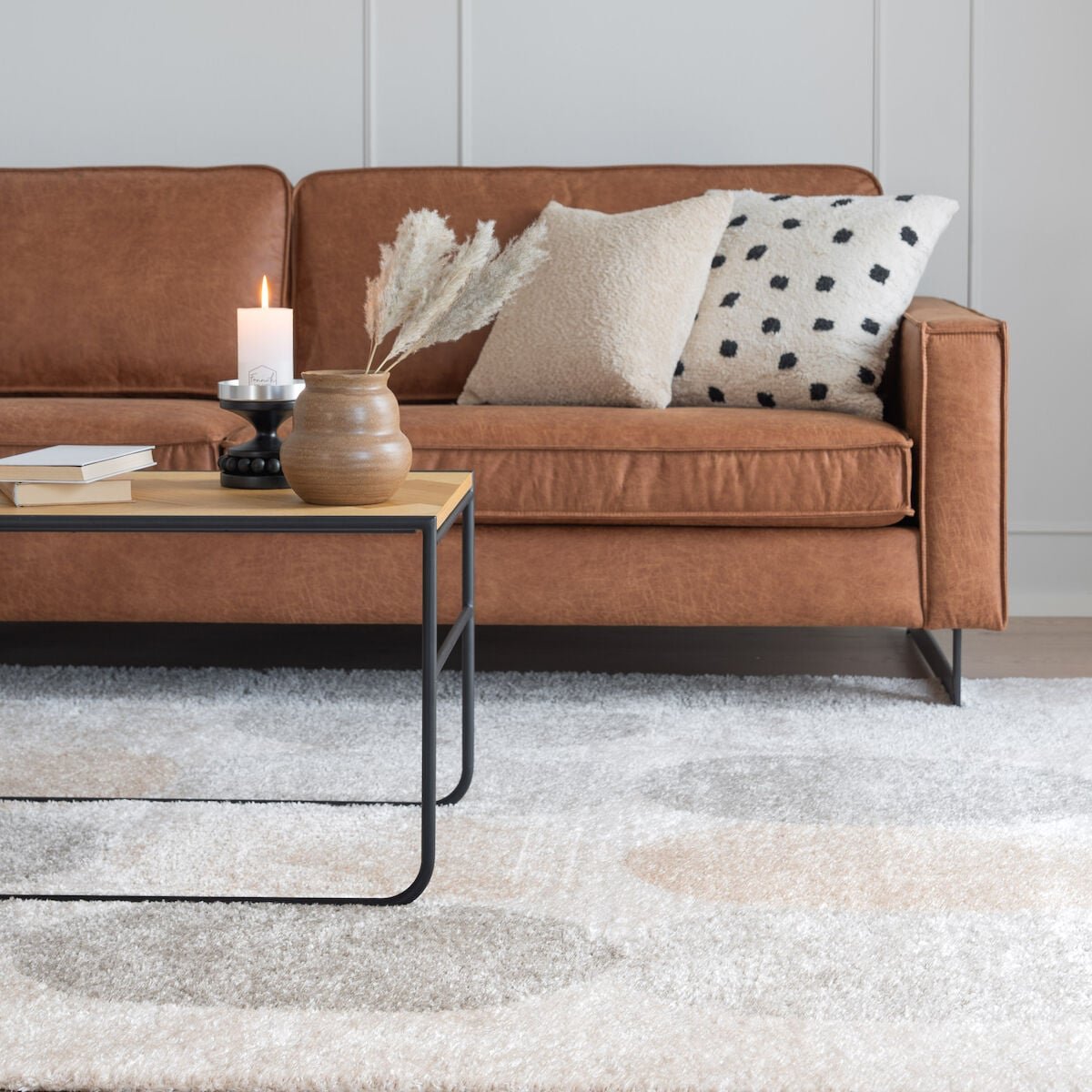 mondo-nukkamatto-160x230-cm-ovaali-beige-harmaa
