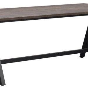 Rowico Home Carradale ruokapöytä 220x100 cm ruskea/musta A-jalalla