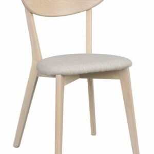 Rowico Home Ami tuoli valkolakattu tammi/harmaa-beige kangas
