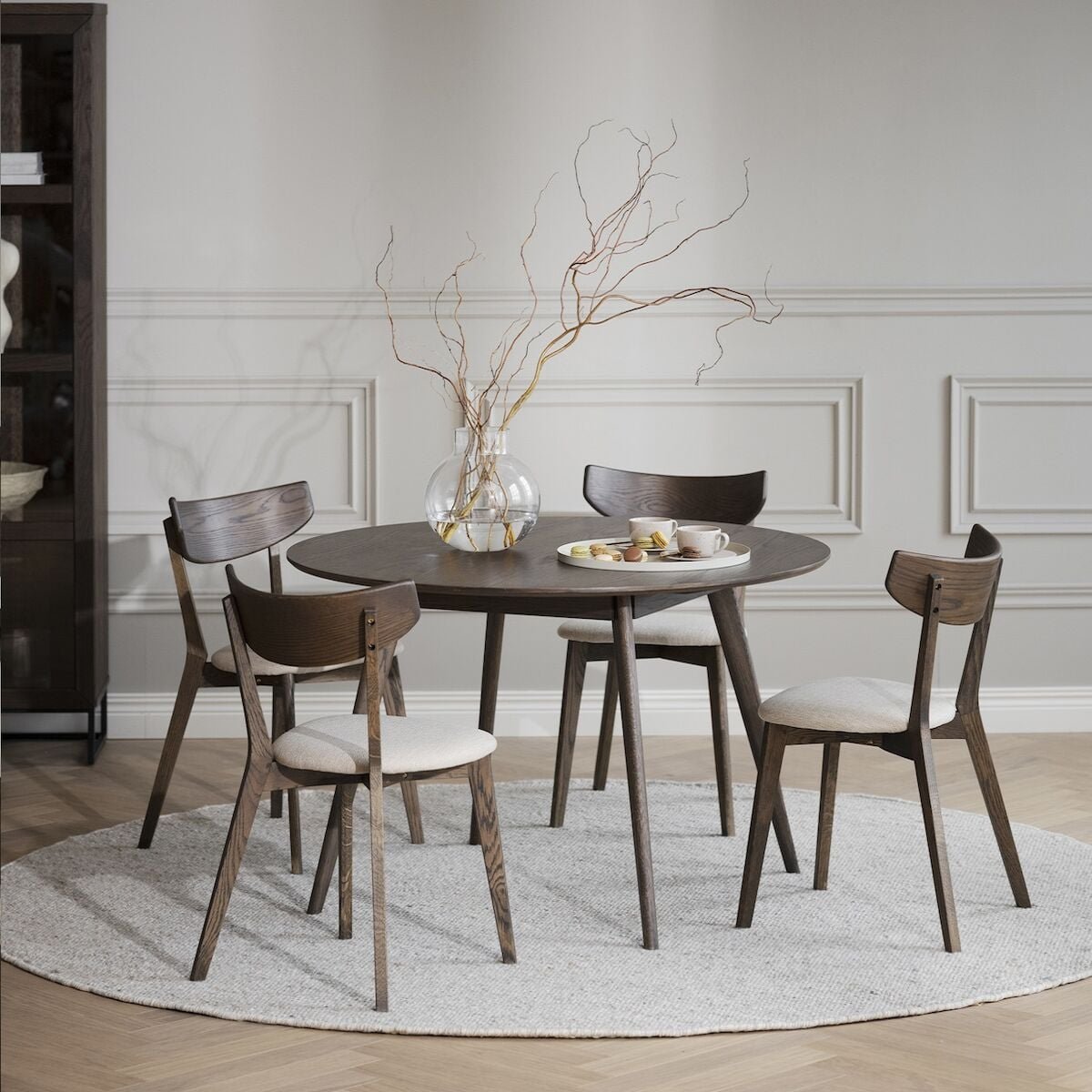 Rowico Home Yumi pyöreä ruokapöytä Ø115 cm ruskea