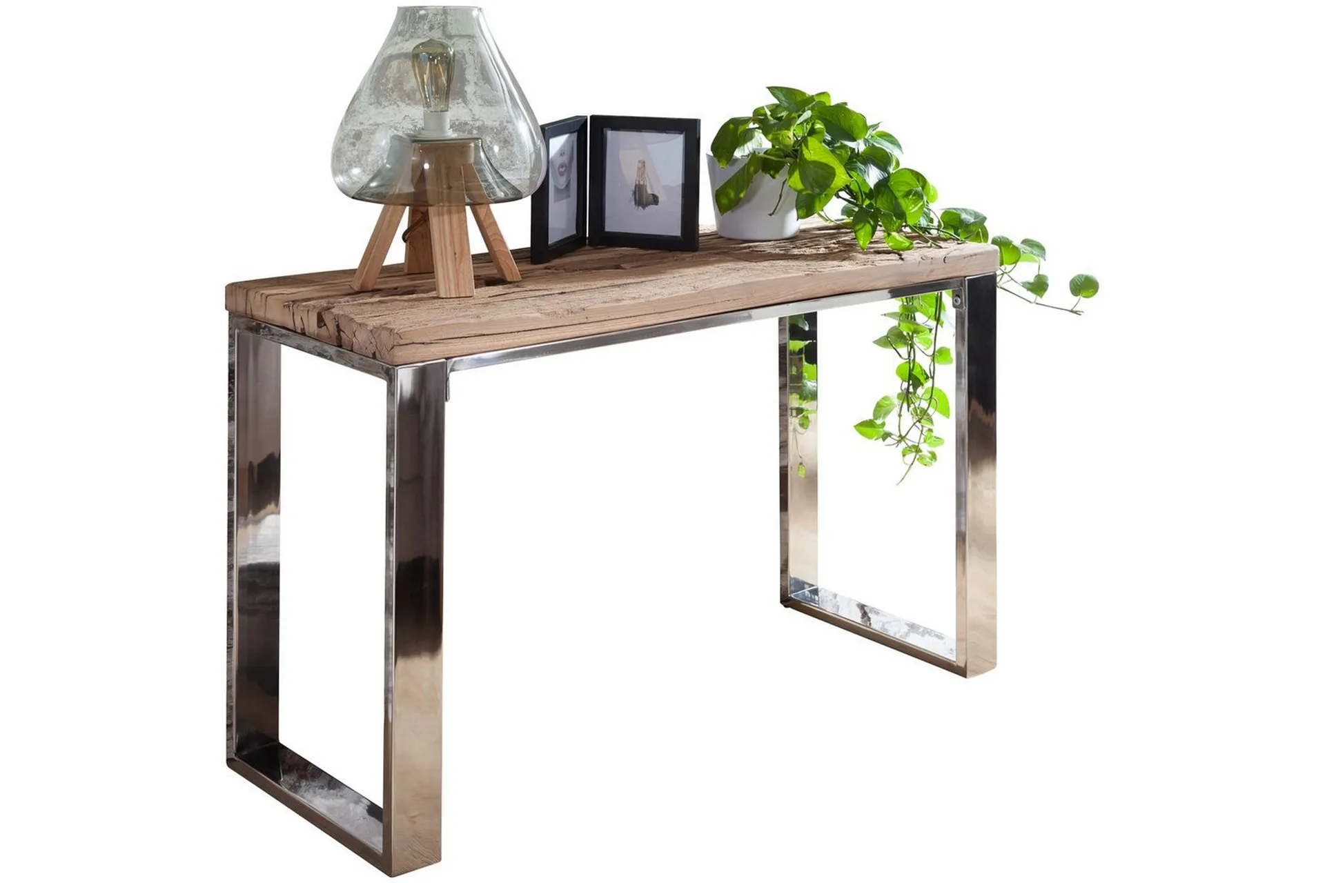 konsolipoyta-wohnling-tayspuinen-rustiikki-120-cm-kromimetallijalat-maalaisromanttinen
