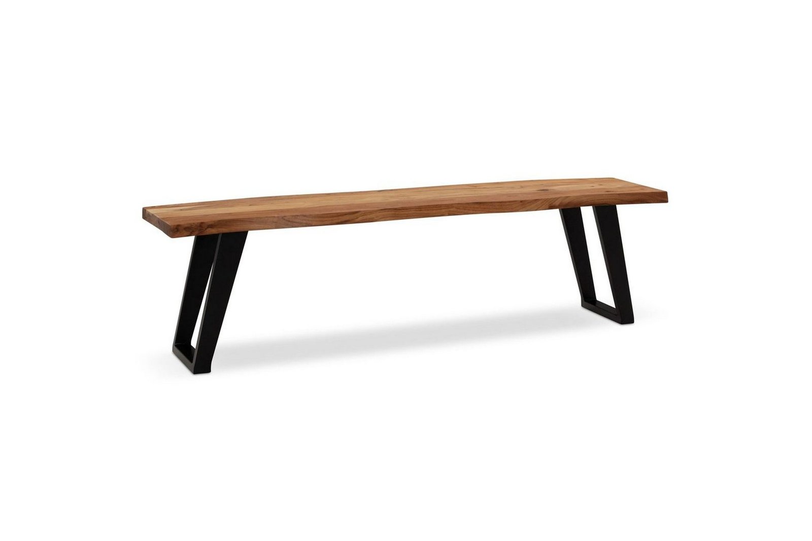ruokasalin-penkki-wohnling-tayspuu-metallijaloilla-puunreuna-maalaistyyli-musta-viisto-160-cm-musta-viisto-160-cm