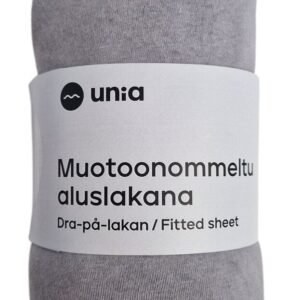 Unia Kuura Junior muotoonommeltu aluslakana 70x155+20 cm vaaleanharmaa