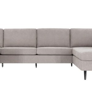 Toronto u-kulmasohva oikea, beige Storm 06, jalka wenge