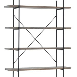 Hilja avohylly 110x31x134 cm harmaa/musta