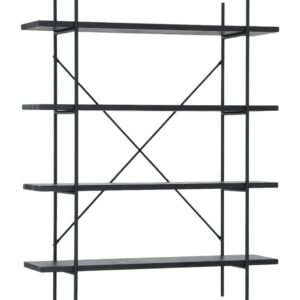 Hilja avohylly 110x31x134 cm musta/musta