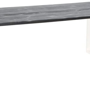 Honka lankkupöytä metallijaloilla 180x90 musta/valkoinen