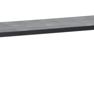 Honka penkki 155x35 cm metallijalalla musta/valkoinen