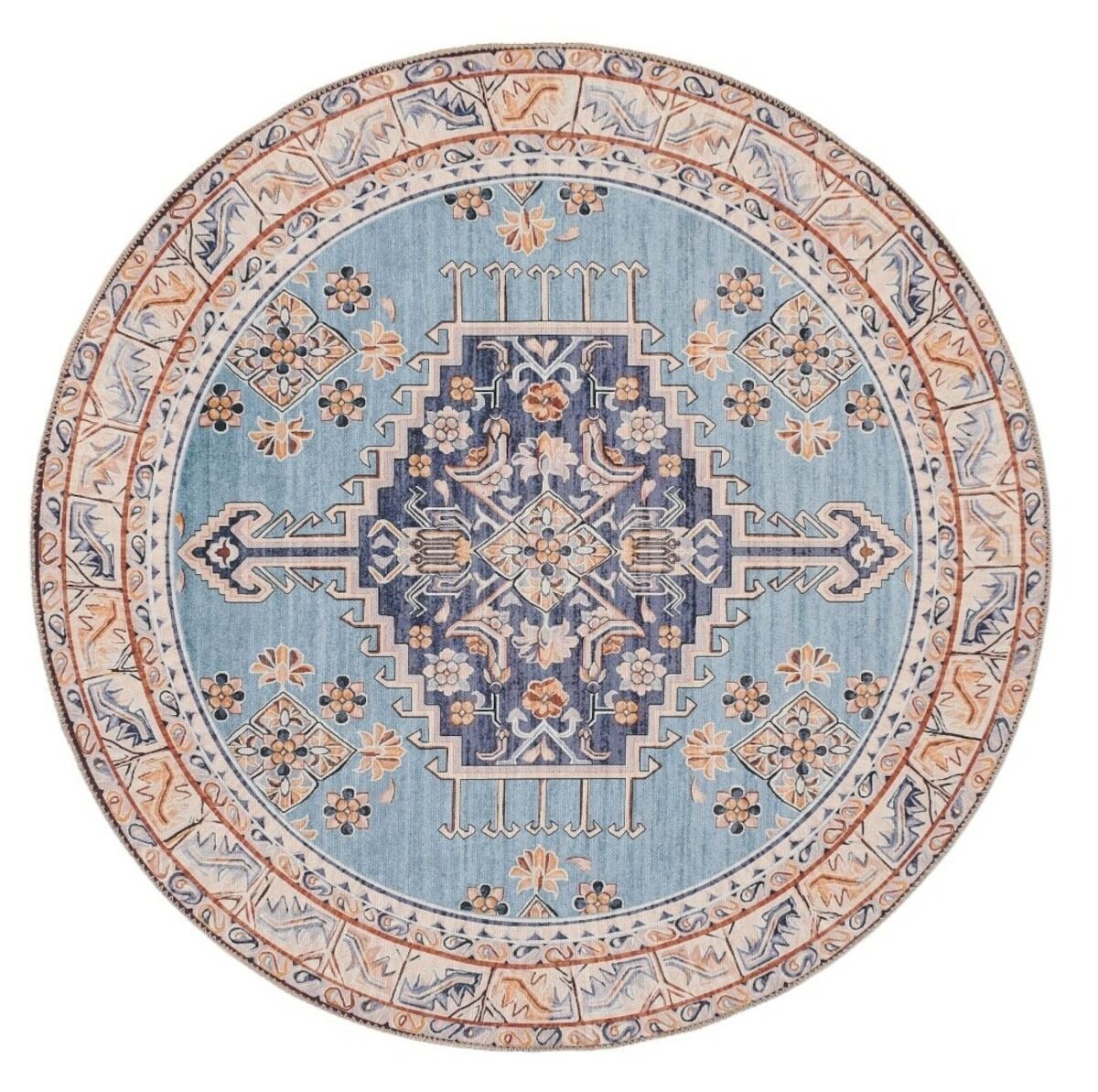 jaipur-matto-200-cm-pyorea-sininen