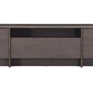 Japandi tv-taso 197x38x57 cm tummanruskea
