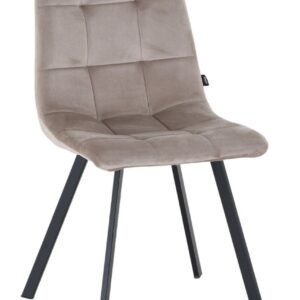 Kiova tuoli beige sametti G062-14, mustat jalat