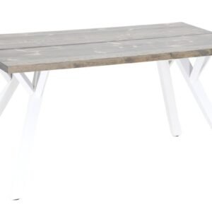 Lana lankkupöytä suoralla reunalla 150x90 cm savunharmaa/valkoinen
