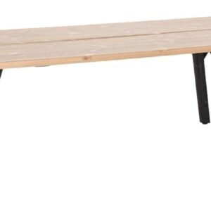 Lana lankkupöytä suoralla reunalla 200x90 cm antiikkipetsattu/musta