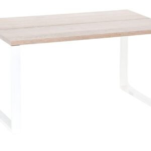 Manner tammi lankkupöytä 140x90 cm valkolakattu tammi/valkoinen