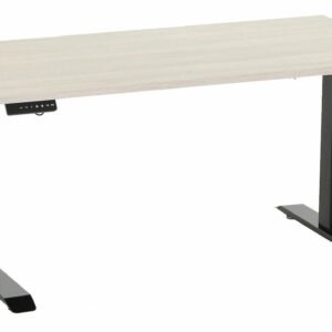 Office sähköpöytä 135x67 cm hopea jalava musta jalka