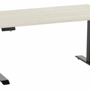 Office sähköpöytä 160x80 cm hopea jalava musta jalka