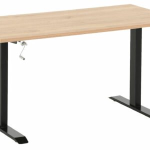 Office veivattava säätöpöytä 120x70 cm tammi musta jalka