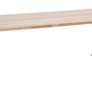 Paljakka tammi lankkupöytä 230x90 cm lakattu tammi/musta