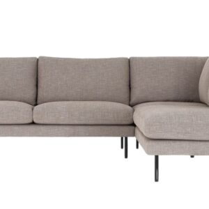Scandic Copenhagen avokulmasohva oikea beige Verdon 416, mustat jalat